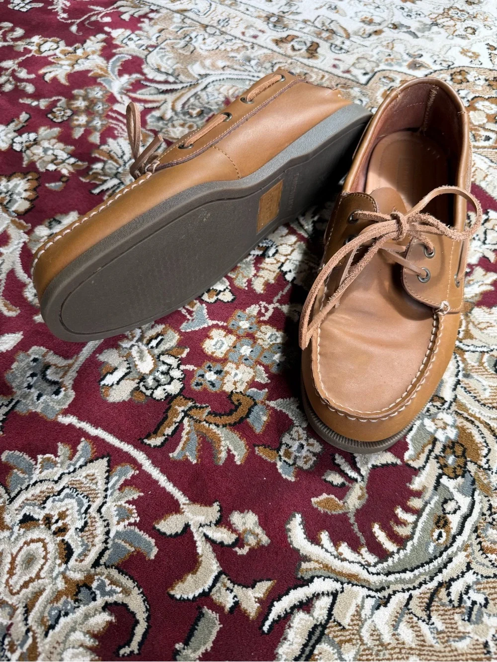 Men's Tommy Hilfiger Brown Leather Boat Shoes